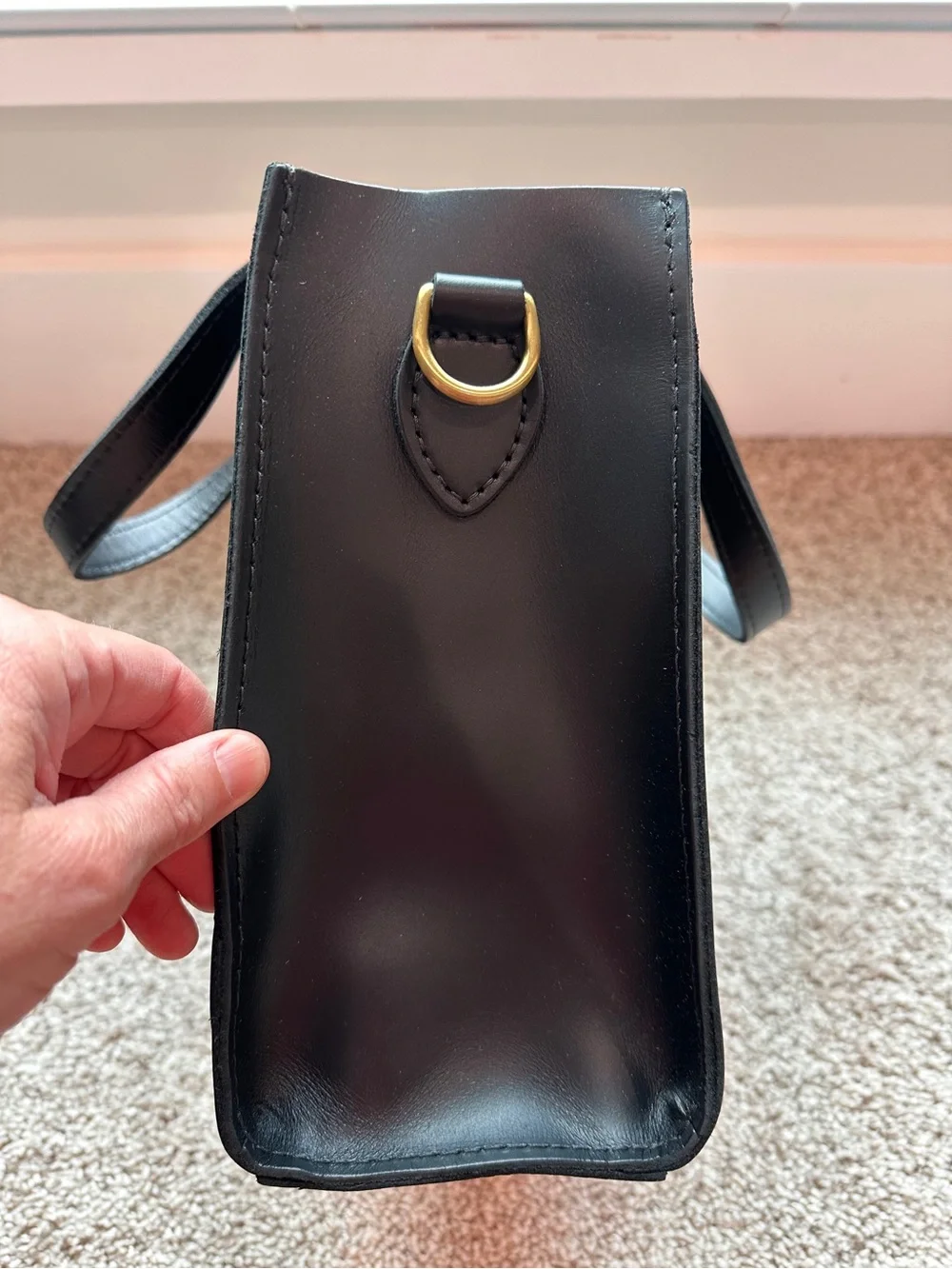 Portland Leather Goods Lola crossbody with zipper, black, PREMIUM NEW w/out tags